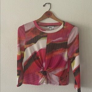 DKNY Women's Vibrant Long Sleeve Blouse